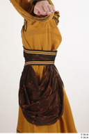  Photos Woman in Historical Dress 12 15th century Medieval Clothing brown dress upper body 0004.jpg